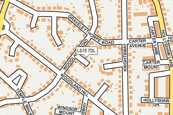 LS15 7DL map - OS OpenMap – Local (Ordnance Survey)