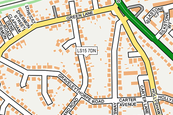 LS15 7DN map - OS OpenMap – Local (Ordnance Survey)