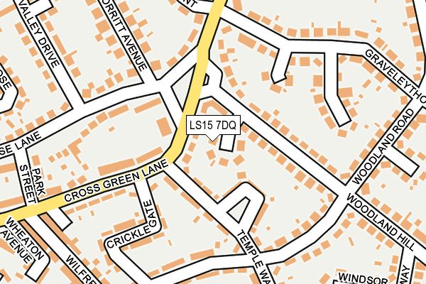 LS15 7DQ map - OS OpenMap – Local (Ordnance Survey)
