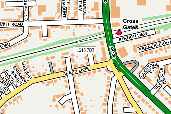 LS15 7DT map - OS OpenMap – Local (Ordnance Survey)