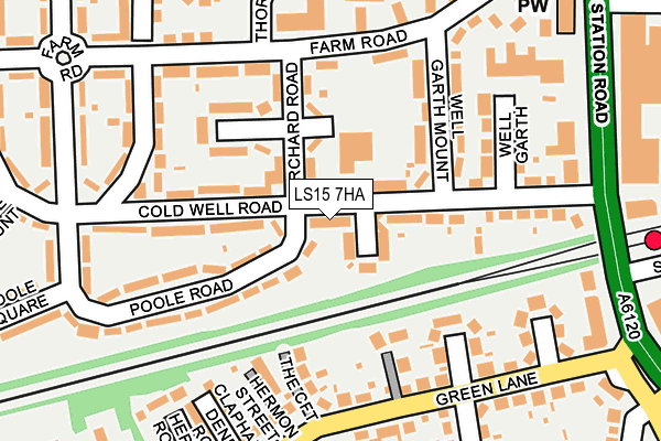 LS15 7HA map - OS OpenMap – Local (Ordnance Survey)