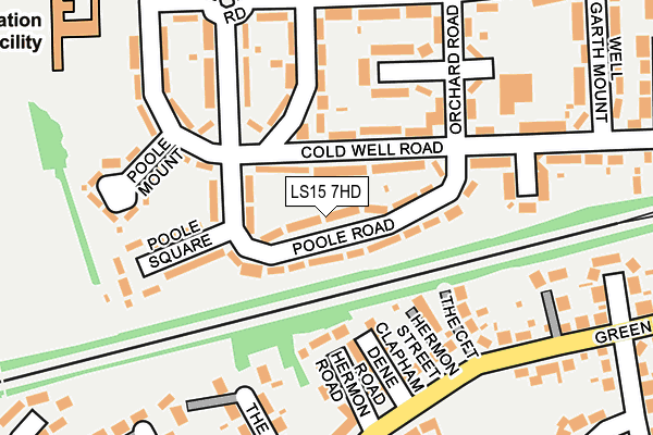 LS15 7HD map - OS OpenMap – Local (Ordnance Survey)