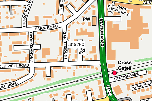 LS15 7HQ map - OS OpenMap – Local (Ordnance Survey)