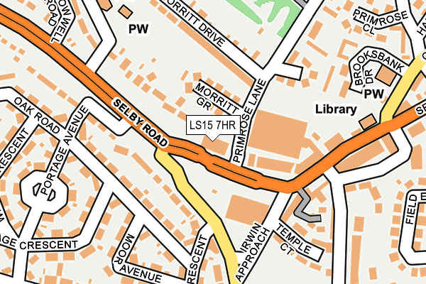 LS15 7HR map - OS OpenMap – Local (Ordnance Survey)