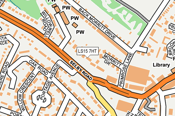 LS15 7HT map - OS OpenMap – Local (Ordnance Survey)