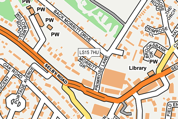 LS15 7HU map - OS OpenMap – Local (Ordnance Survey)