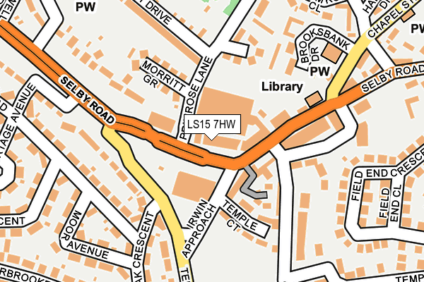 LS15 7HW map - OS OpenMap – Local (Ordnance Survey)