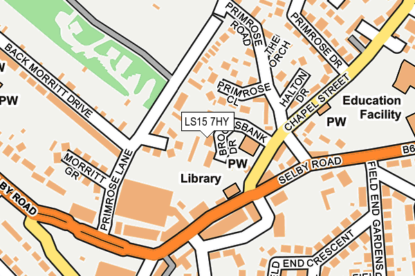 LS15 7HY map - OS OpenMap – Local (Ordnance Survey)