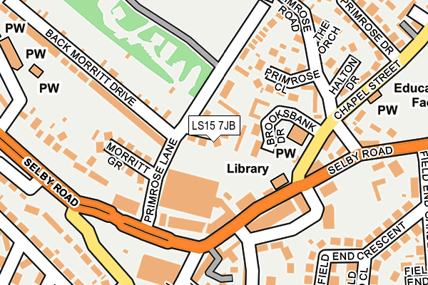 LS15 7JB map - OS OpenMap – Local (Ordnance Survey)