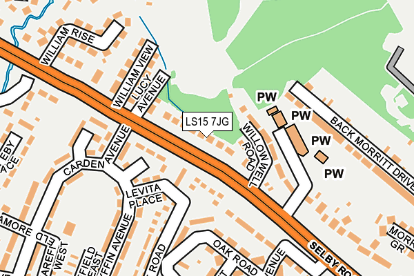 LS15 7JG map - OS OpenMap – Local (Ordnance Survey)