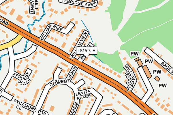LS15 7JH map - OS OpenMap – Local (Ordnance Survey)