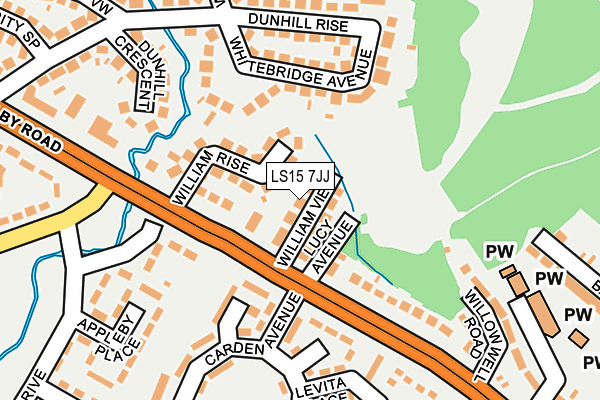 LS15 7JJ map - OS OpenMap – Local (Ordnance Survey)