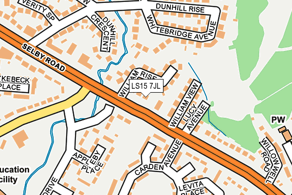 LS15 7JL map - OS OpenMap – Local (Ordnance Survey)