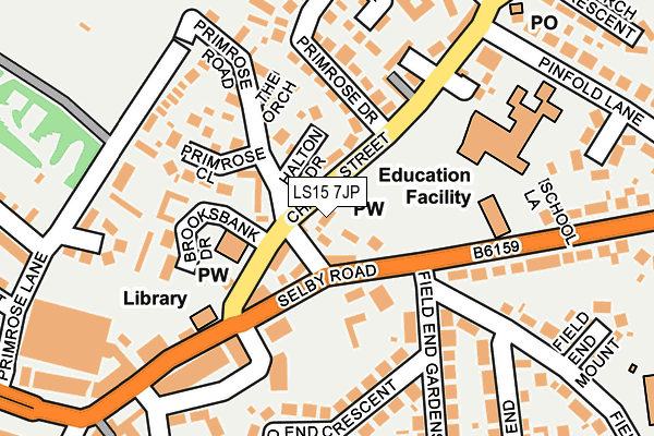 LS15 7JP map - OS OpenMap – Local (Ordnance Survey)