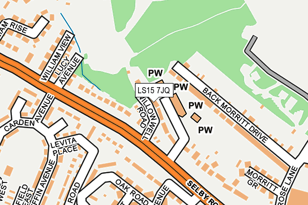 LS15 7JQ map - OS OpenMap – Local (Ordnance Survey)