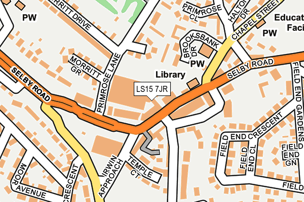 LS15 7JR map - OS OpenMap – Local (Ordnance Survey)