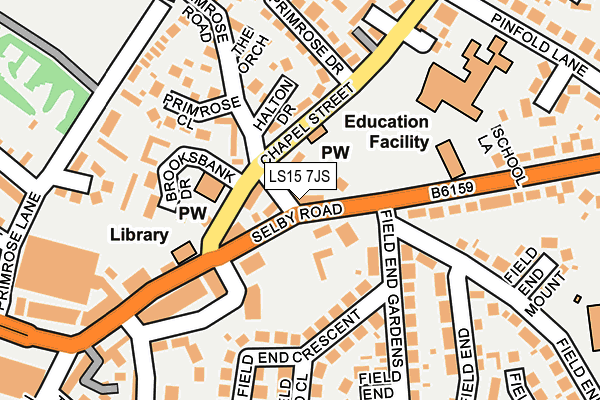 LS15 7JS map - OS OpenMap – Local (Ordnance Survey)