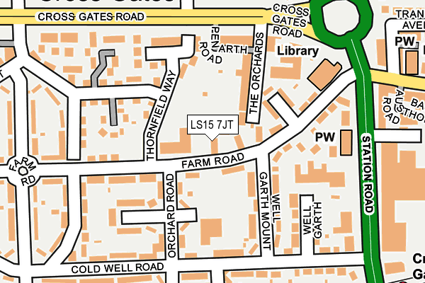 LS15 7JT map - OS OpenMap – Local (Ordnance Survey)