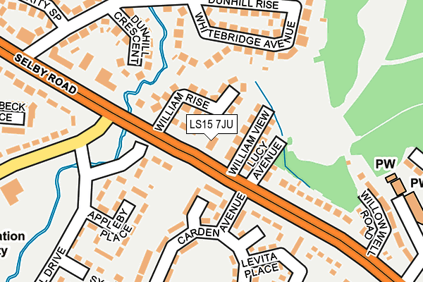 LS15 7JU map - OS OpenMap – Local (Ordnance Survey)