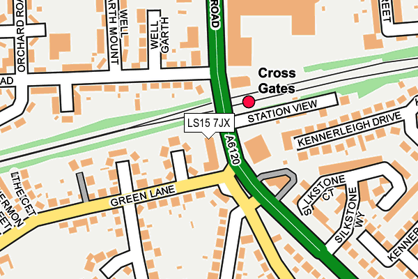 LS15 7JX map - OS OpenMap – Local (Ordnance Survey)