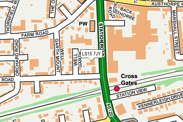 LS15 7JY map - OS OpenMap – Local (Ordnance Survey)