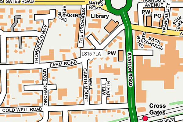 LS15 7LA map - OS OpenMap – Local (Ordnance Survey)