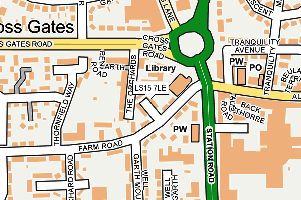 LS15 7LE map - OS OpenMap – Local (Ordnance Survey)