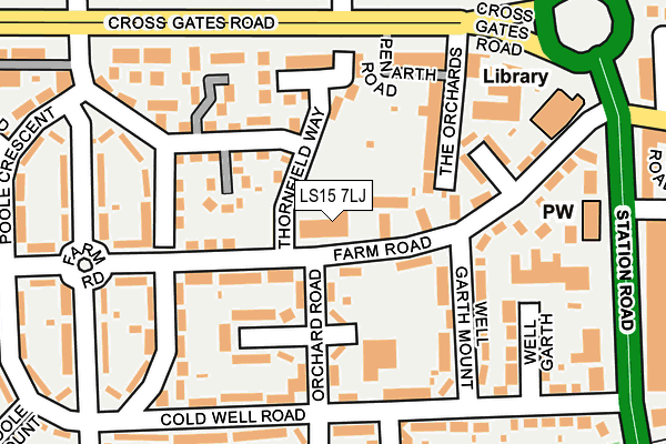 LS15 7LJ map - OS OpenMap – Local (Ordnance Survey)