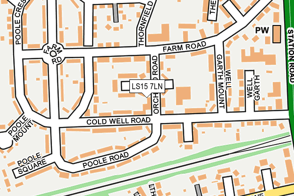 LS15 7LN map - OS OpenMap – Local (Ordnance Survey)