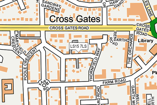 LS15 7LS map - OS OpenMap – Local (Ordnance Survey)