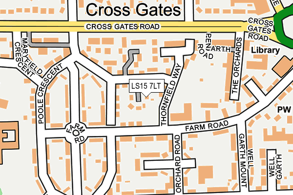 LS15 7LT map - OS OpenMap – Local (Ordnance Survey)