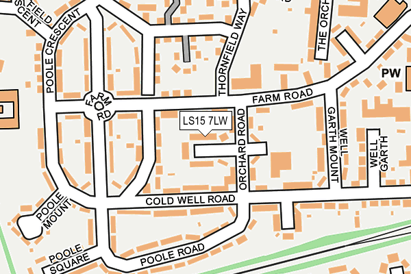LS15 7LW map - OS OpenMap – Local (Ordnance Survey)