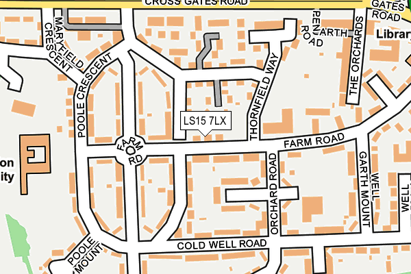 LS15 7LX map - OS OpenMap – Local (Ordnance Survey)