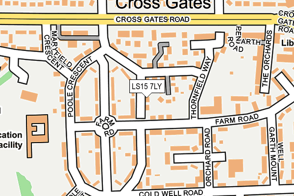 LS15 7LY map - OS OpenMap – Local (Ordnance Survey)