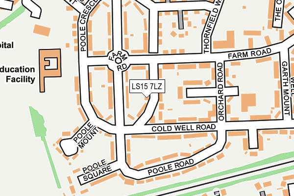 LS15 7LZ map - OS OpenMap – Local (Ordnance Survey)