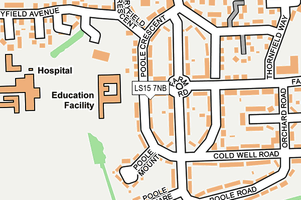 LS15 7NB map - OS OpenMap – Local (Ordnance Survey)