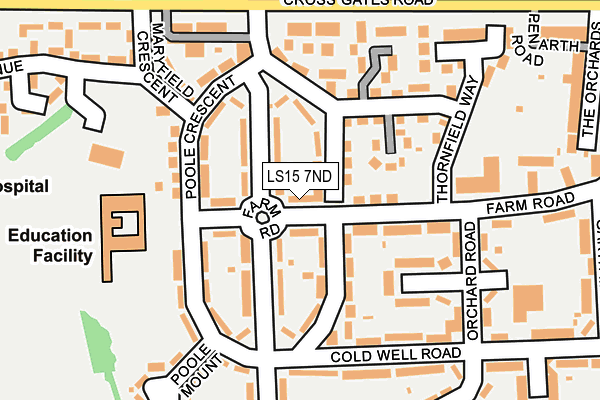 LS15 7ND map - OS OpenMap – Local (Ordnance Survey)