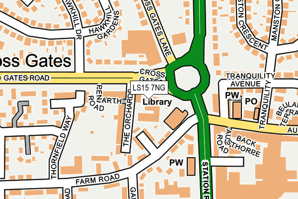 LS15 7NG map - OS OpenMap – Local (Ordnance Survey)