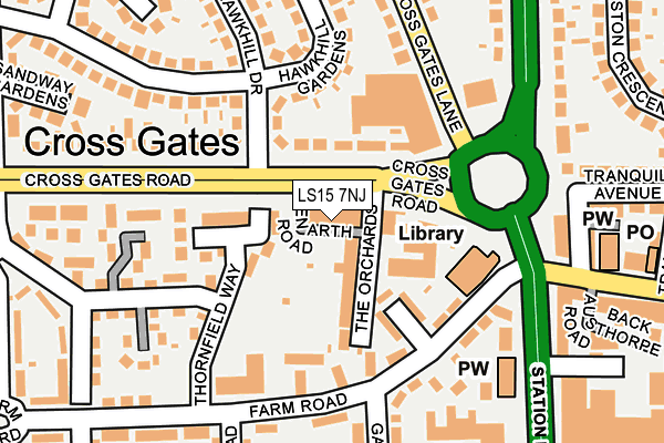 LS15 7NJ map - OS OpenMap – Local (Ordnance Survey)