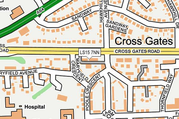 LS15 7NN map - OS OpenMap – Local (Ordnance Survey)