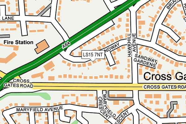 LS15 7NT map - OS OpenMap – Local (Ordnance Survey)