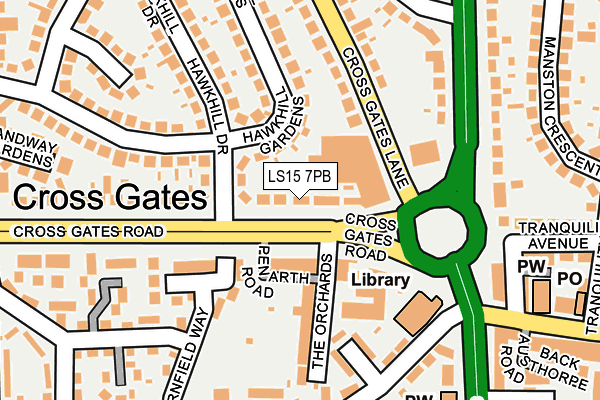 LS15 7PB map - OS OpenMap – Local (Ordnance Survey)