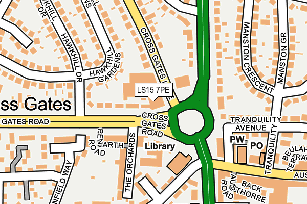 LS15 7PE map - OS OpenMap – Local (Ordnance Survey)