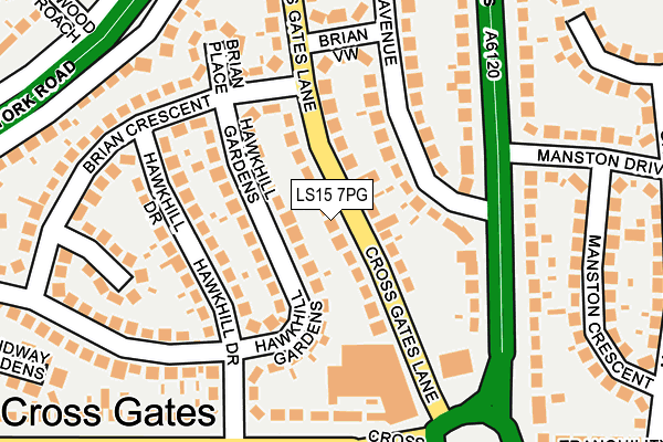 LS15 7PG map - OS OpenMap – Local (Ordnance Survey)