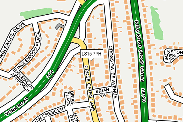 LS15 7PH map - OS OpenMap – Local (Ordnance Survey)