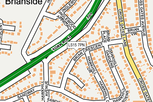 LS15 7PN map - OS OpenMap – Local (Ordnance Survey)