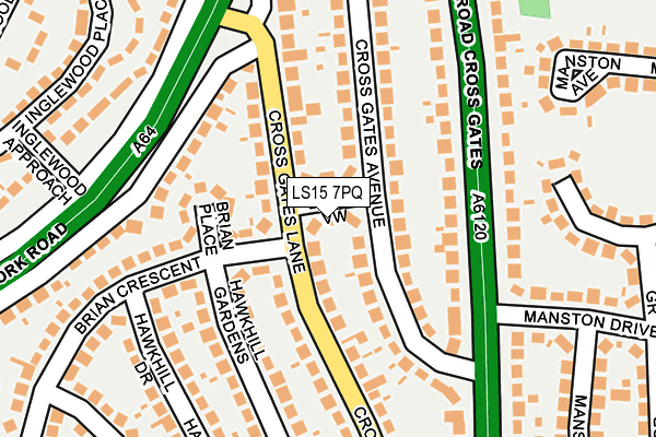 LS15 7PQ map - OS OpenMap – Local (Ordnance Survey)