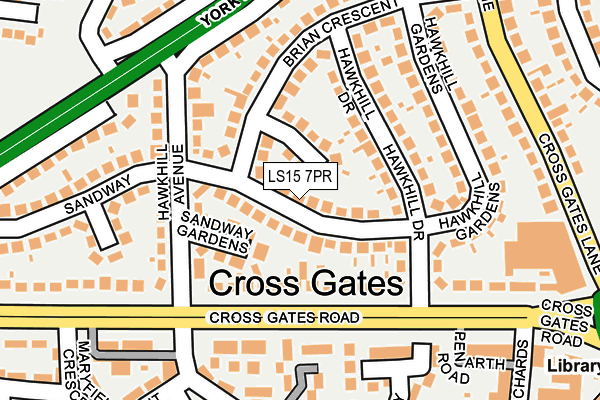 LS15 7PR map - OS OpenMap – Local (Ordnance Survey)