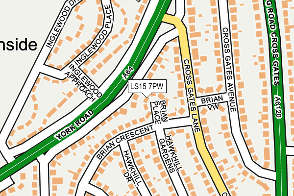 LS15 7PW map - OS OpenMap – Local (Ordnance Survey)