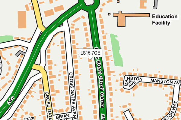 LS15 7QE map - OS OpenMap – Local (Ordnance Survey)